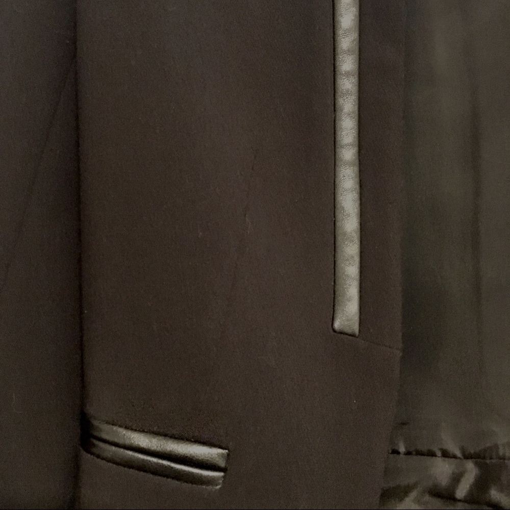 Mixed Media Leather Blazer - Picture 6 of 6